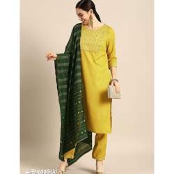 New Designer Cotton Kurti Pant With Dupatta