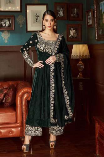  NEW DESIGNER EMBROIDERED ANARKALI GOWN 
