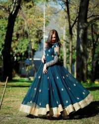 New Designer Fox Georgette Gown With Dupatta