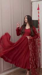 New Designer Georgette suit Set With Embroidery Work