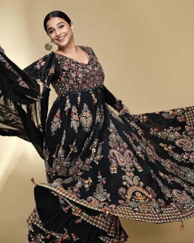 New Designer Heavy Butter Silk Printed Gown With Dupatta
