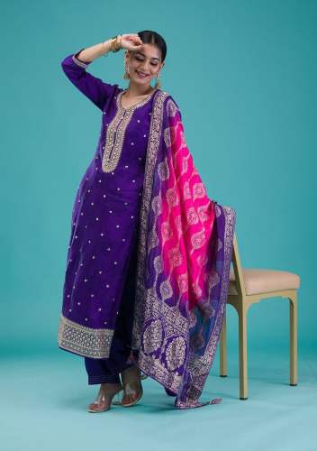 New Designer Suit In Heavy Embroidery-Sequence Work