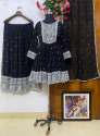 New Heavy Georgette Sharara Set With Embroidery Work thumb 3