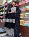 New Heavy Georgette Sharara Set With Embroidery Work thumb 4