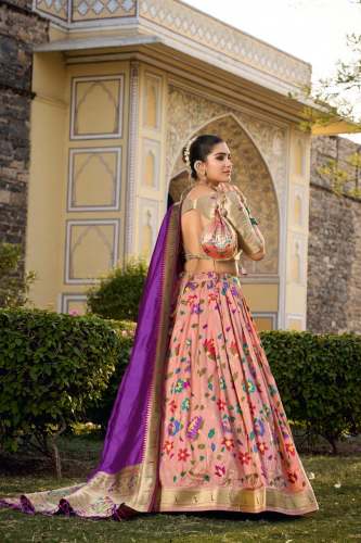 New Jacquard Silk Paithani Lehenga