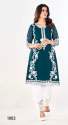New  Launching Heavy Embroidery Work Straight Kurti with Pant