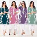 New  Launching Heavy Embroidery Work Straight Kurti with Pant thumb 5