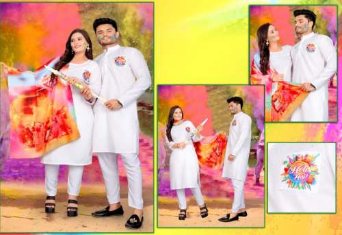 NEW LAUNCHING HOLI SPECIAL COUPLE SUIT KURTIS PANT