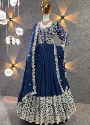  NEW ĐĚSIGNER FOX GEORGETTE GOWN WITH EMBROIDERY WORK 
