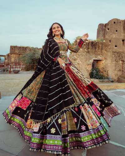 NEW STYLISH DESIGNER DIGITAL PRINTED WORK LAHENGA CHOLI 