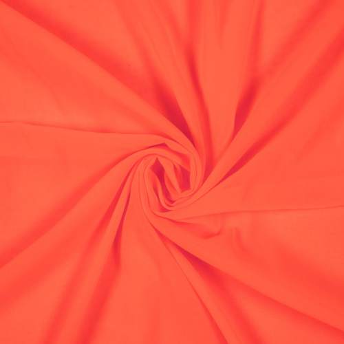 Orange Plain Neon Georgette Fabric