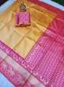 Organic Banarasi Lichi Silk Sarees thumb 1