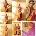 Organic Banarasi Lichi Silk Sarees thumb 8