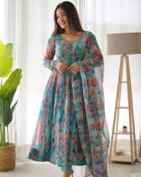  ORGANJA SILK PRINT GOWN 
