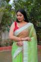 ORGANZA EMBRODERY WORK SAREE thumb 1