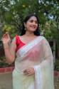 ORGANZA EMBRODERY WORK SAREE thumb 16