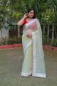 ORGANZA EMBRODERY WORK SAREE thumb 5