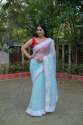 ORGANZA EMBRODERY WORK SAREE thumb 7