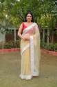 ORGANZA EMBRODERY WORK SAREE thumb 9