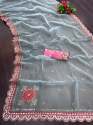 Organza Heavy Gota Embroidery Border Saree thumb 5