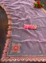Organza Heavy Gota Embroidery Border Saree thumb 8