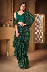 Party Wear Georgette Embroidery Work Saree