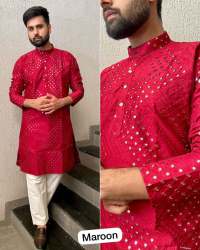 Party Wear Heavy Banglori Silk Kurta Pajama