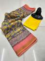 Premium Chanderi With Zari Patti & Digital Printed Saree thumb 15