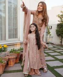 Premium Fox Georgette Sharara Set for Mother Daughter Collection