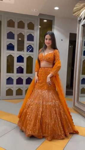 presenting Designer Embroidery Work Lehenga Collectin 