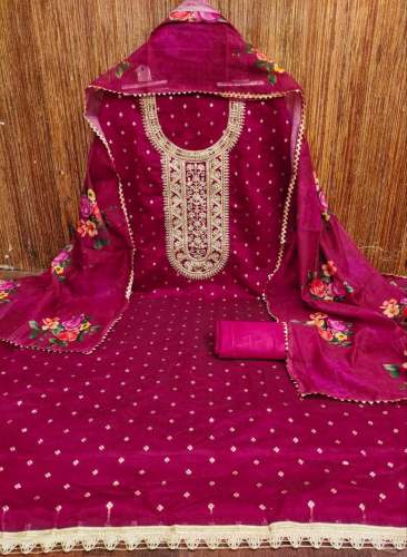 PRESENTING NEW CHANDERI DRESS MATERIAL SUITS 