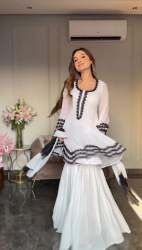 Presenting New Foux Georgette Sharara Set 