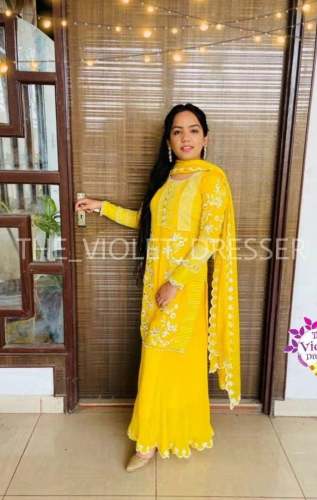 Presenting New Georgette Kurti Plazzo Set