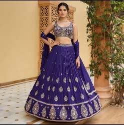 Presenting New Heavy Embroidery Chinon Silk Lehenga 