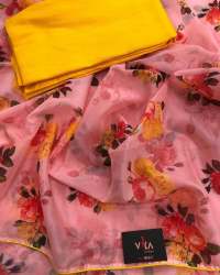 Pretty Fox Georgette Printed Saree