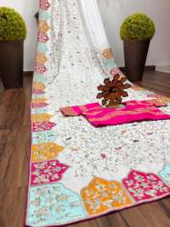 Pretty Heavy Dola Silk With Embroidery Work Saree 