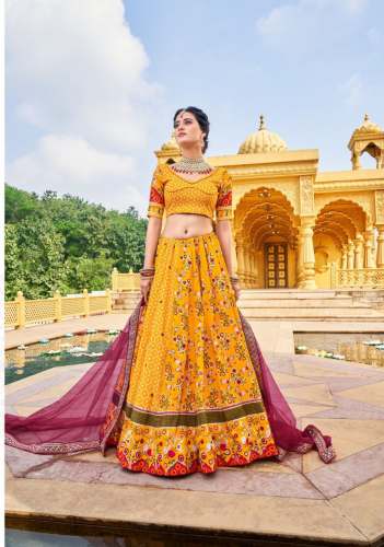 Printed with gota patti lehenga choli