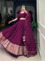  Pure Chanderi Plain With Zari Border Lehenga thumb 3