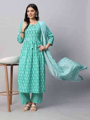 Pure cotton with digital print kurti set