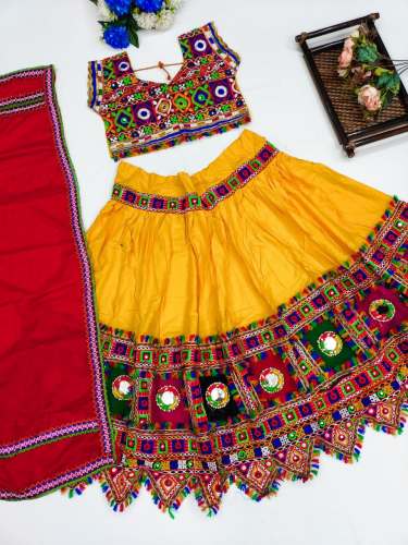 Buy Online Gujrati Garba Dance Kids Lehenga,  Manufacturer,Exporter,Supplier,Indore