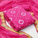 Pure Cotton with Hand Bandhej Dress Material