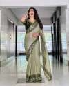  PURE GEORGETTE SILVER ZARI WEAVING SAREE thumb 1