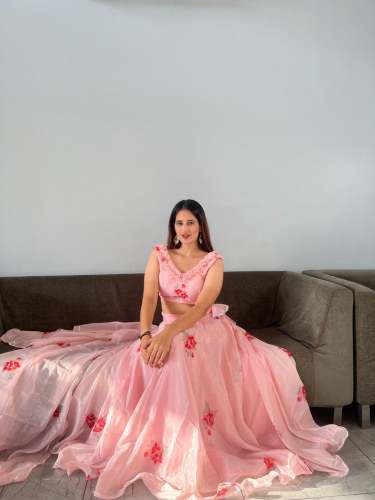  Pure Jimmy Organza Silk Lehenga Choli 