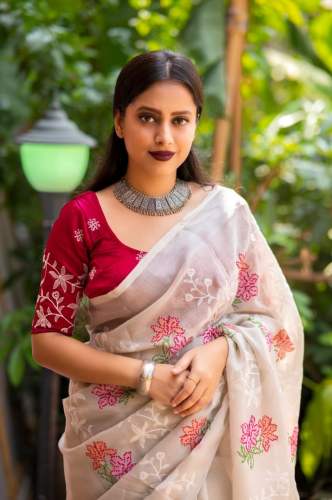 Pure Linen Saree