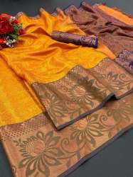Pure Silk Saree With Minakari Work 