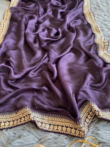 Pure Soft Satin georgette saree
