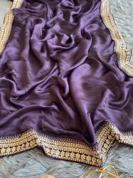 Pure Soft Satin georgette saree