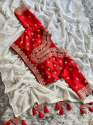Pure Softy Tebby Orgenza Saree And Primium Tussles  thumb 8