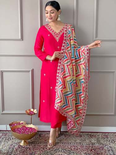 GORGEOUS BEAUTIFUL ANARKALI SUIT WITH EMBROIDERY WOK 