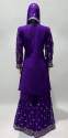  Purple  Chinon Embroidery Work Suit thumb 5
